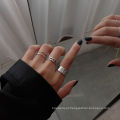 Shangjie Oem Anillo Hip Hop Punk Terroir Ringue Cool Mulheres Alia Anel de Casamento de Fashion Set Anéis minimalistas
